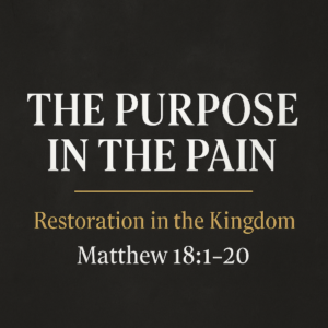Matthew 18 :1-20 “The Purpose in the Pain : Restoration in the Kingdom”